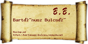Bartánusz Bulcsú névjegykártya